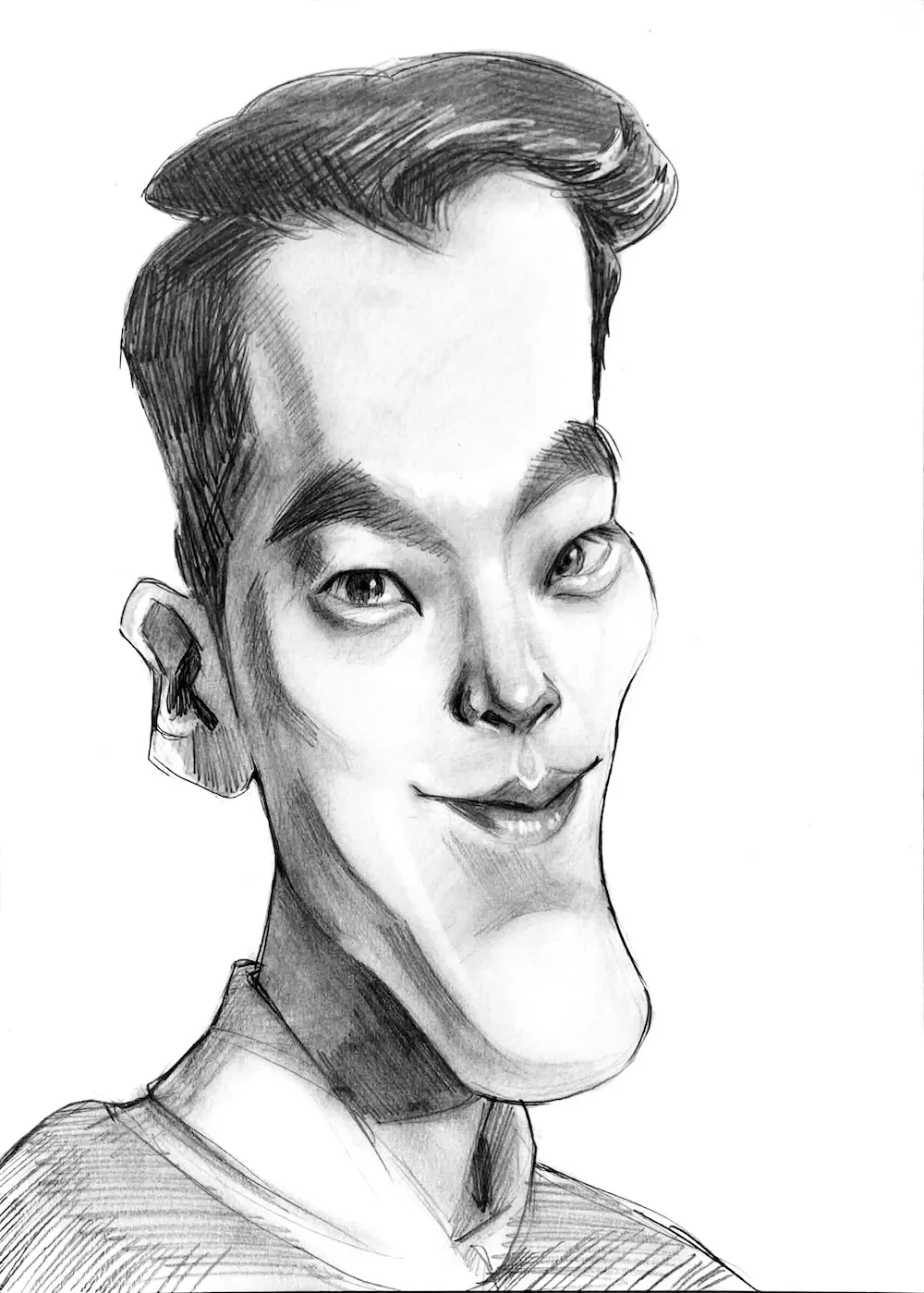 CARICATURE OF ACTOR KIM WOOBIN